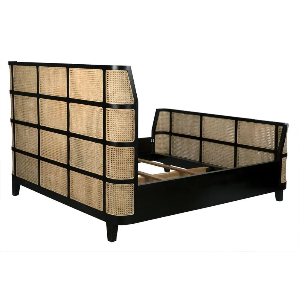 Noir Porto Bed, Eastern King, Hand Rubbed Black