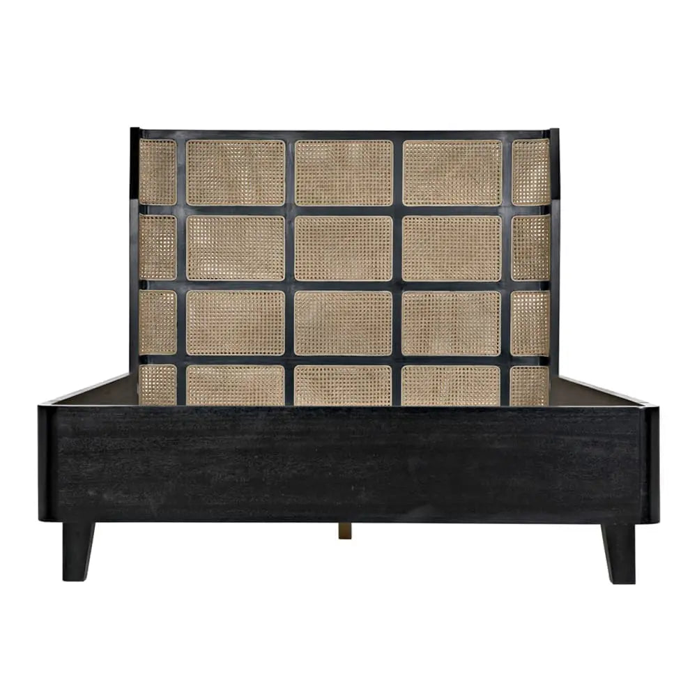 Noir Porto Bed A With Headboard And Frame, Queen