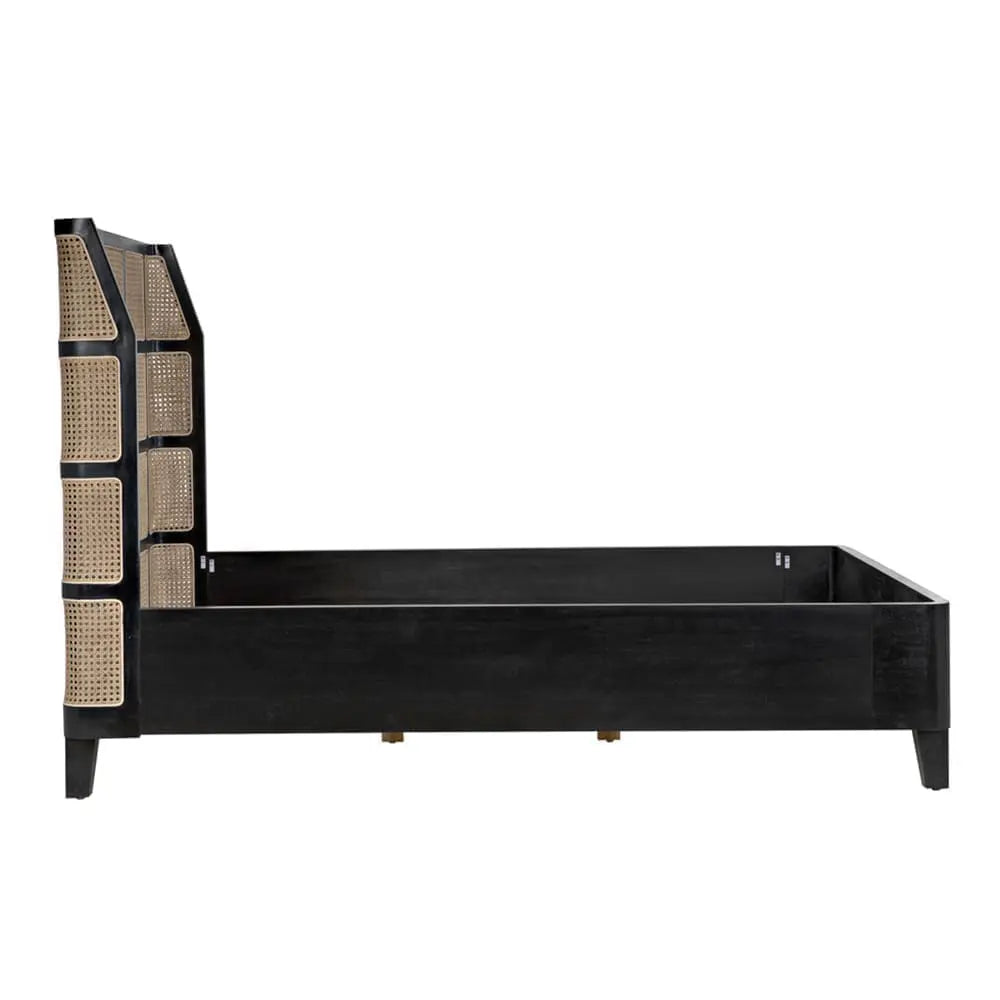 Noir Porto Bed A With Headboard And Frame, Queen
