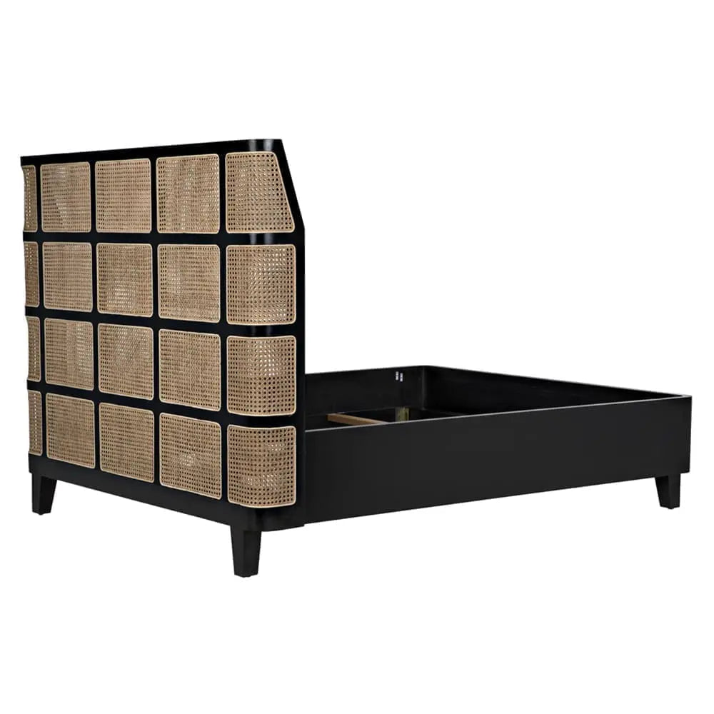 Noir Porto Bed A With Headboard And Frame, Queen