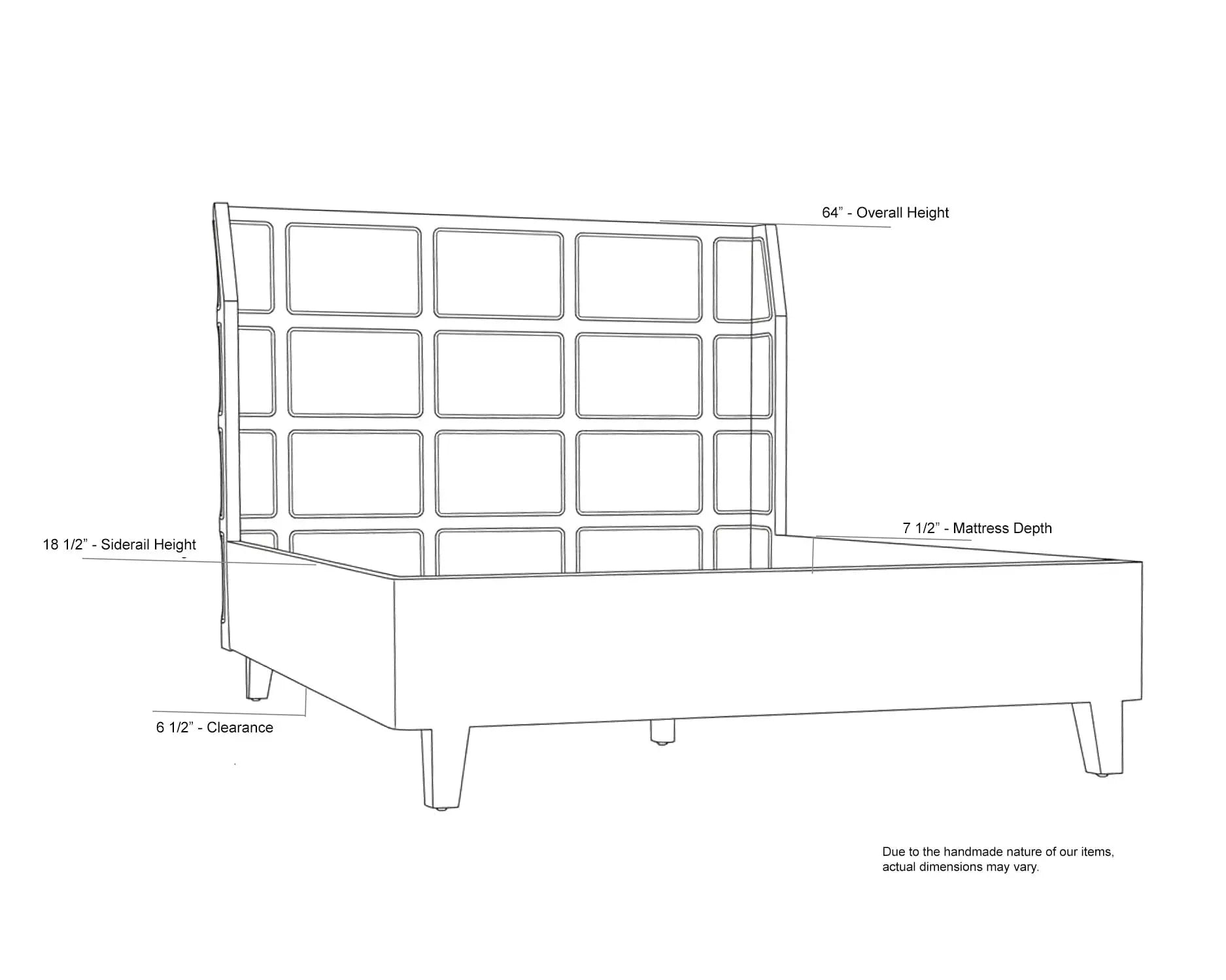 Noir Porto Bed A With Headboard And Frame, Queen