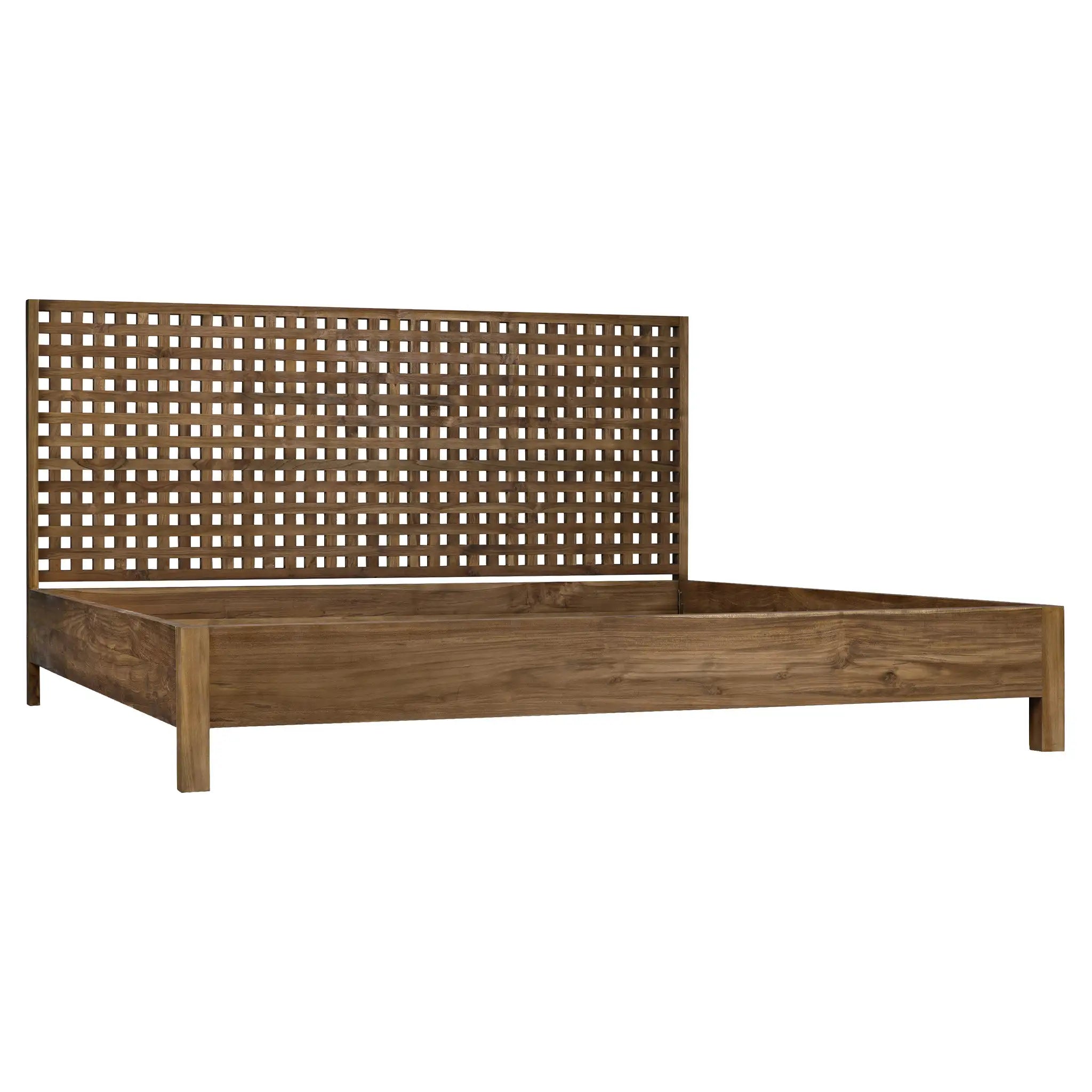 Noir Quinnton Bed, Eastern King, Teak