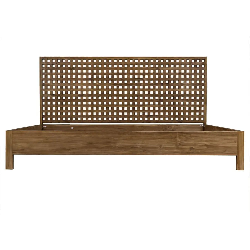 Noir Quinnton Bed, Eastern King, Teak