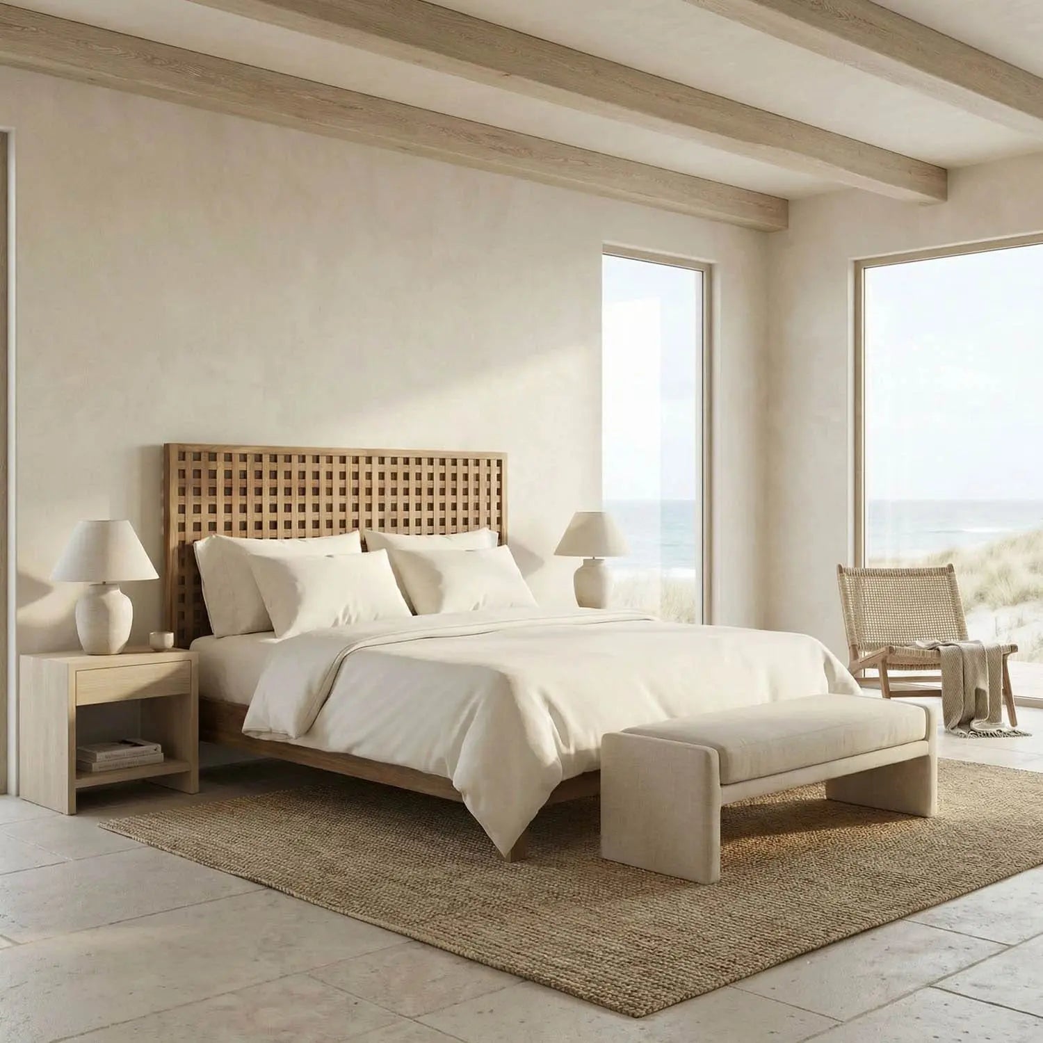 Noir Quinnton Bed, Queen, Teak