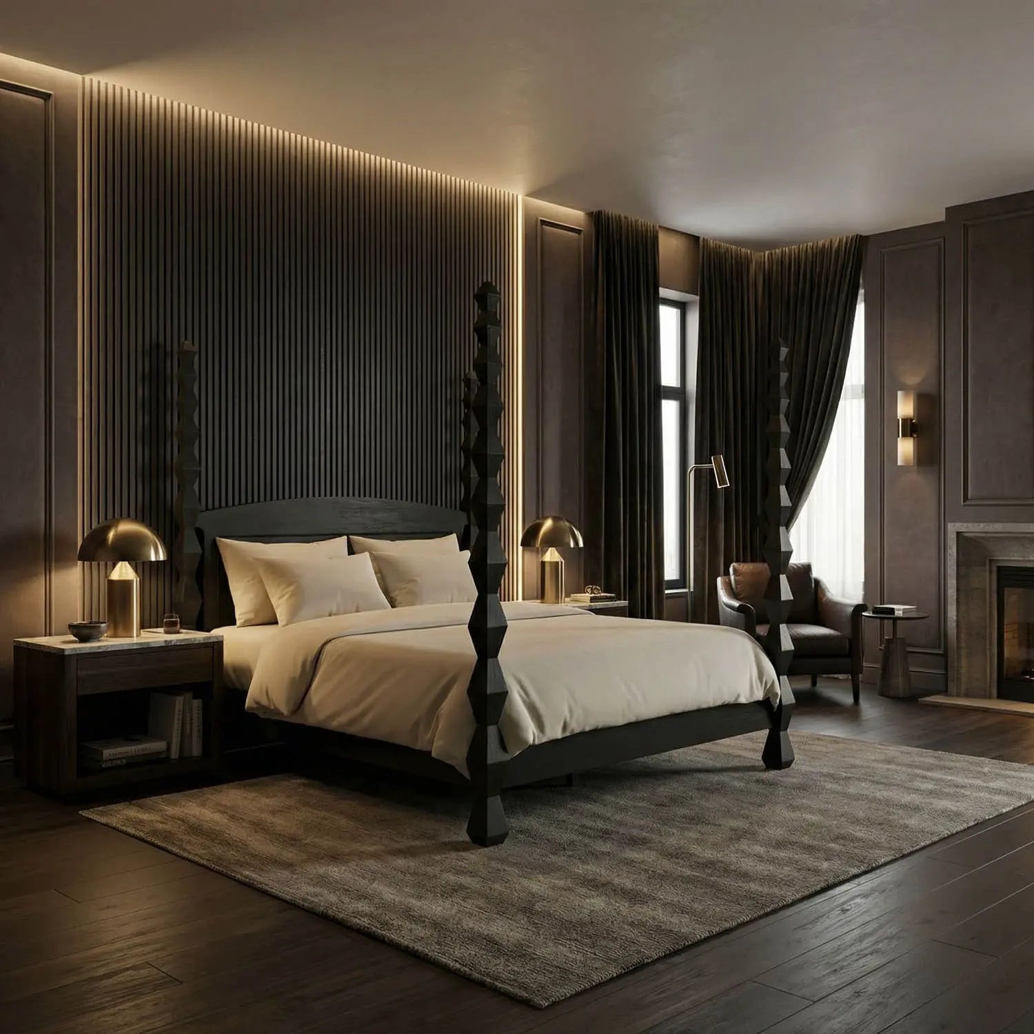 Noir Brancusi Bed