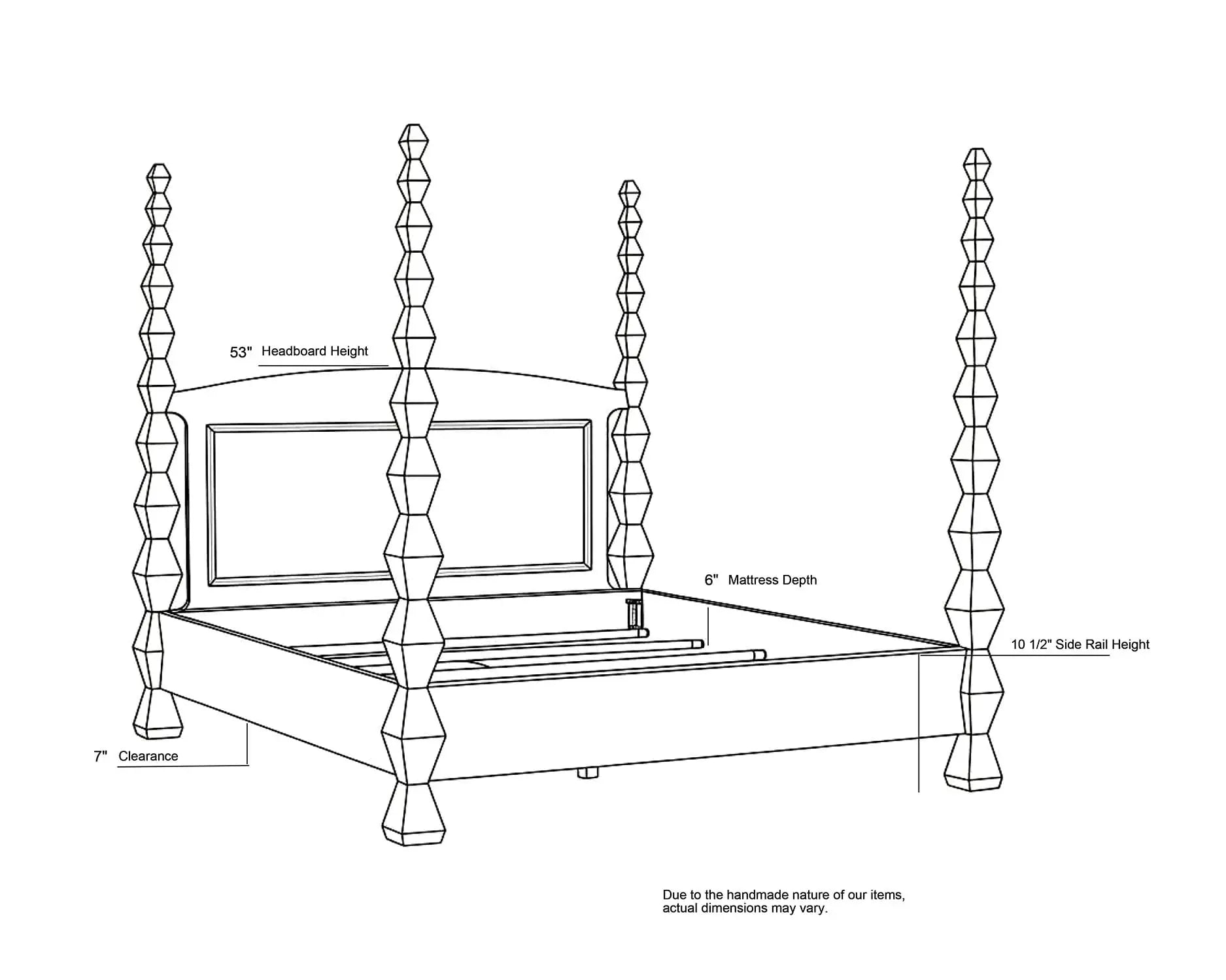 Noir Brancusi Bed