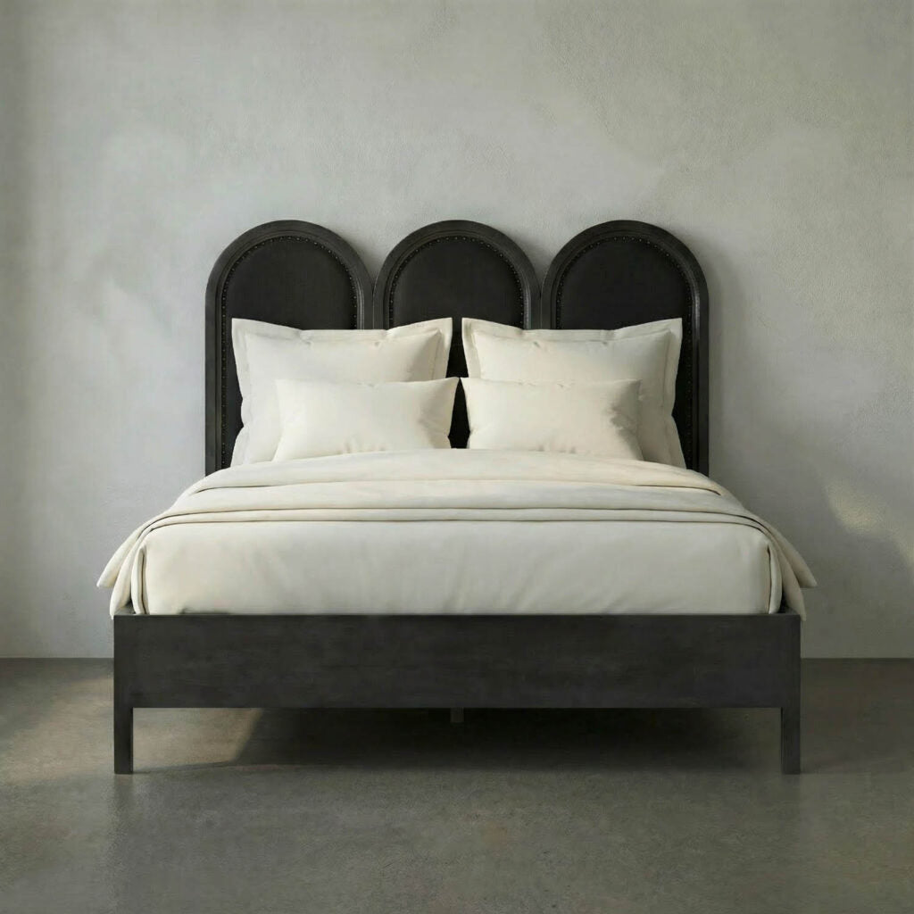 Noir Arch Bed, Eastern King, Pale