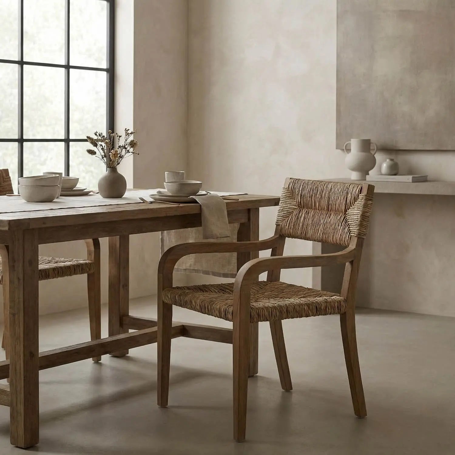 Noir Bowie Arm Chair, Teak