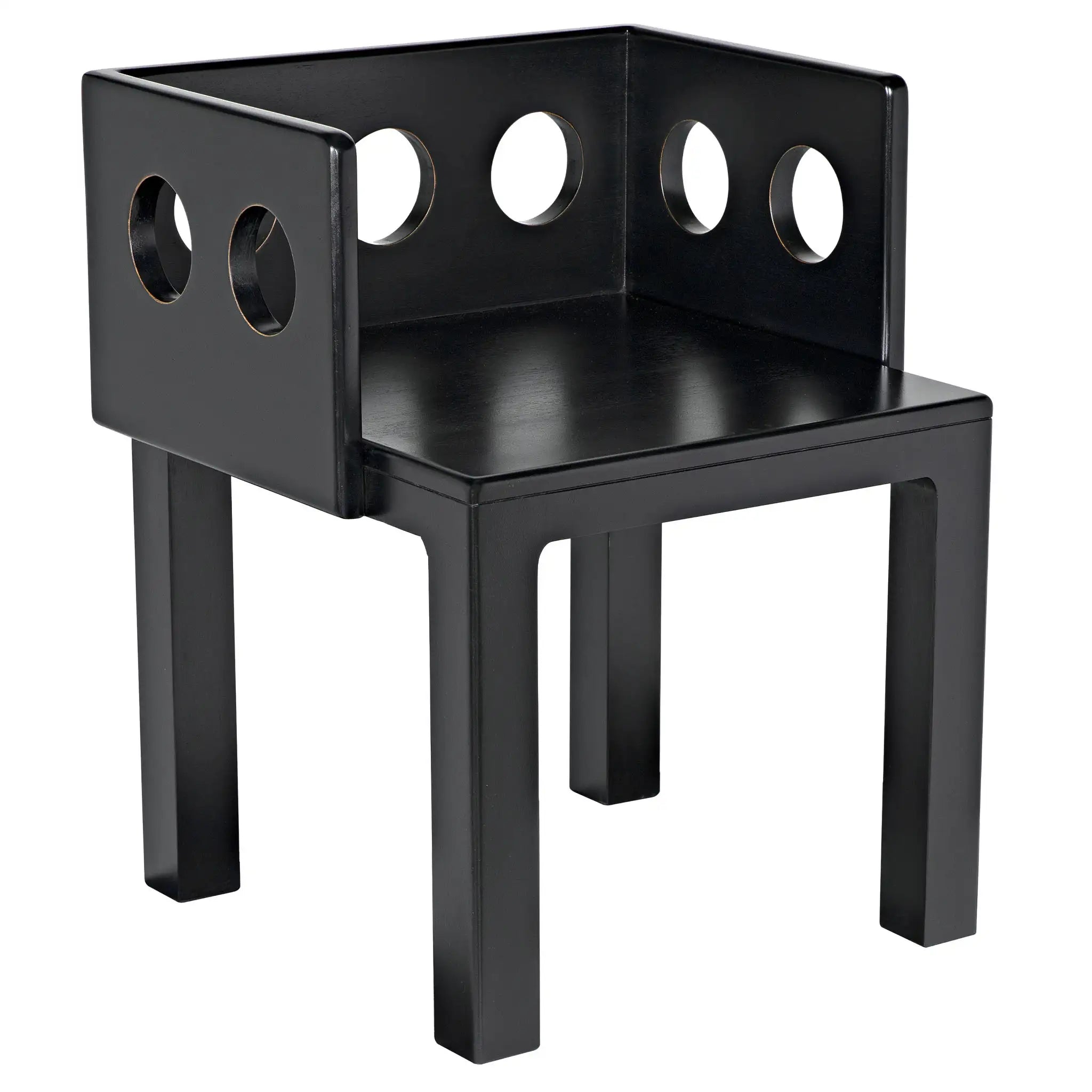 Noir Elton Chair, Hand Rubbed Black