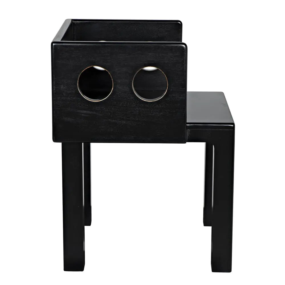 Noir Elton Chair, Hand Rubbed Black