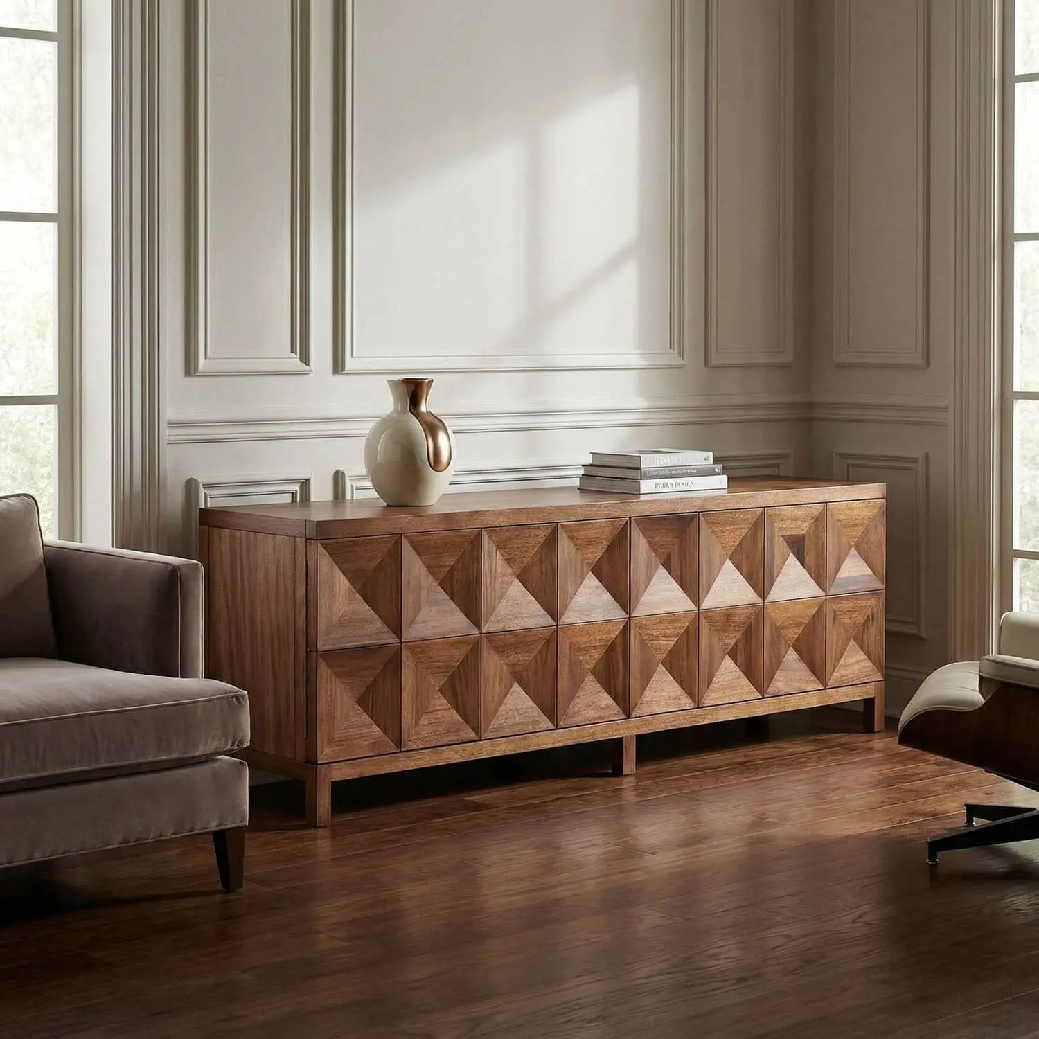 Noir Quadrant 4 Door Sideboard