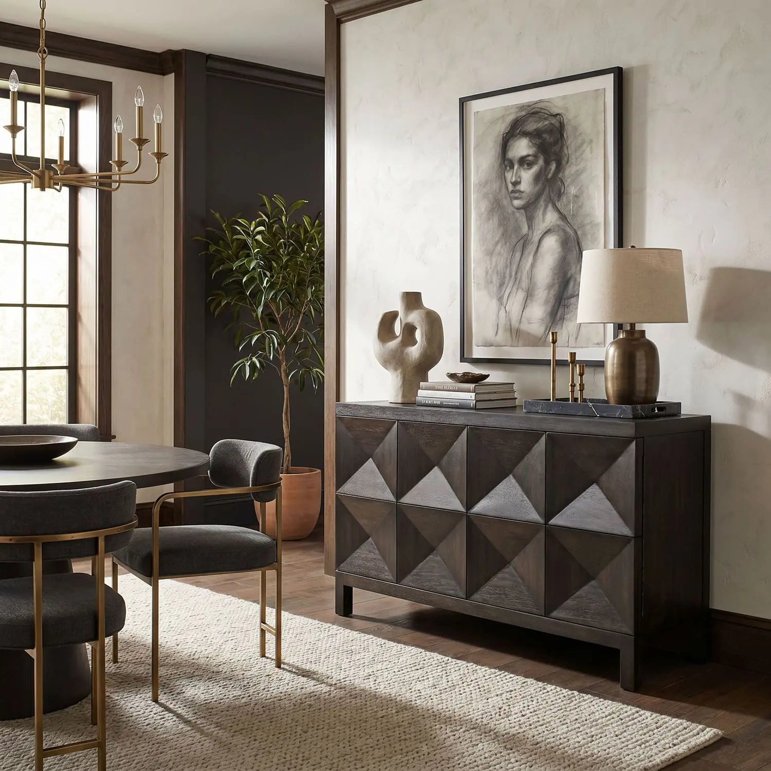 Noir Quadrant 2 Door Sideboard