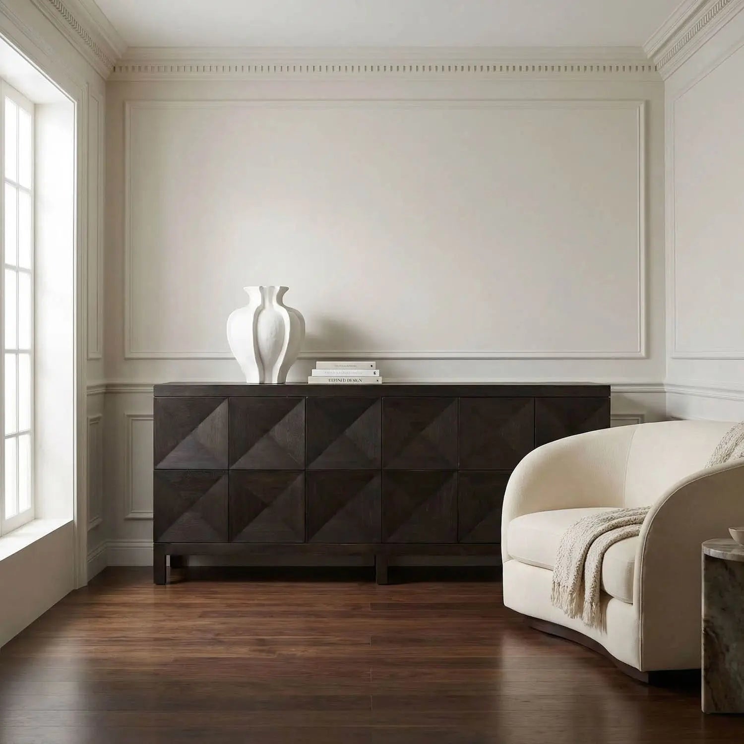 Noir Quadrant 3 Door Sideboard