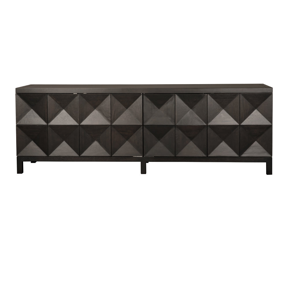 Noir Quadrant 4 Door Sideboard, Ebony