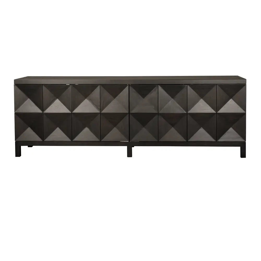 Noir Quadrant 4 Door Sideboard, Ebony
