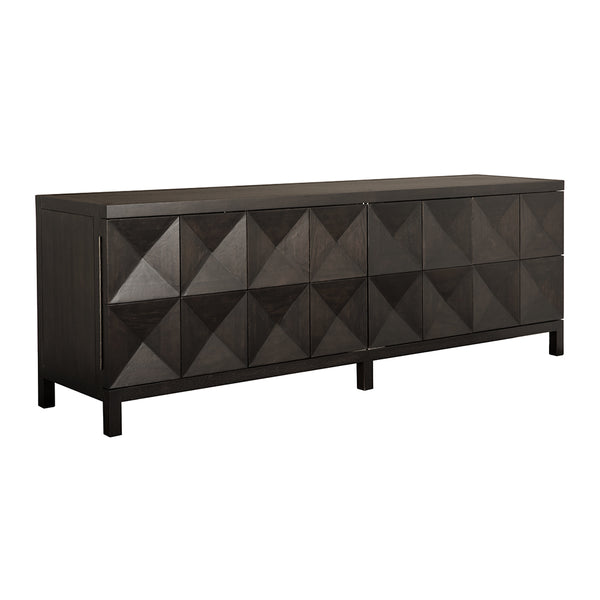 Noir Quadrant 4 Door Sideboard, Ebony