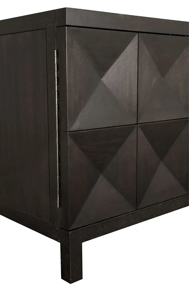Noir Quadrant 4 Door Sideboard, Ebony