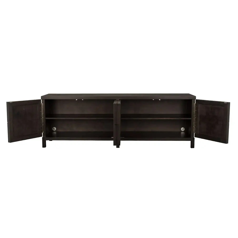 Noir Quadrant 4 Door Sideboard, Ebony