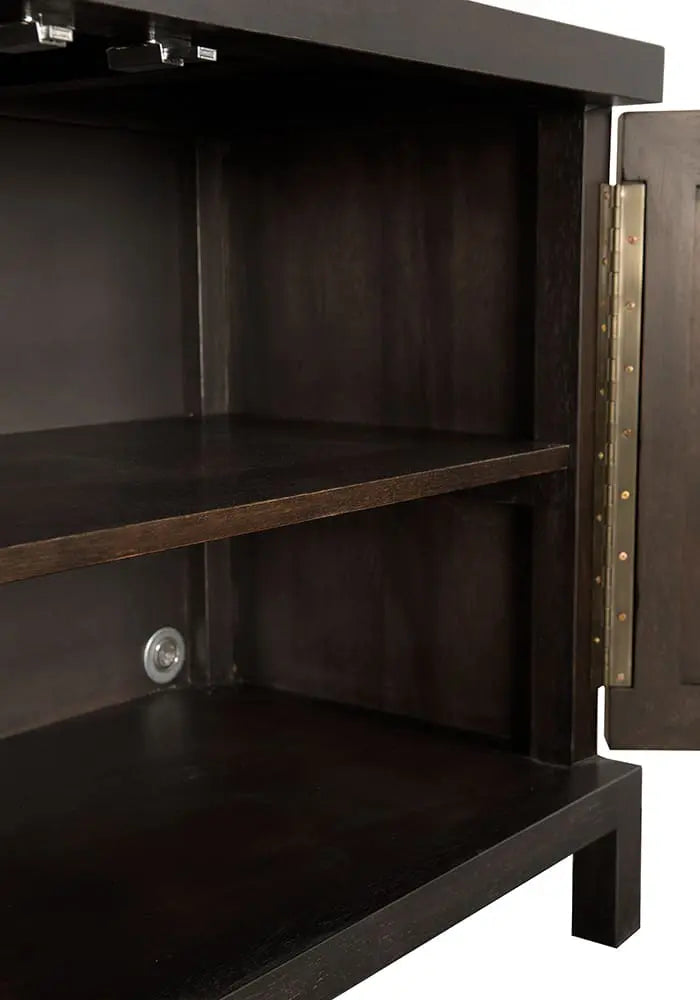 Noir Quadrant 4 Door Sideboard, Ebony