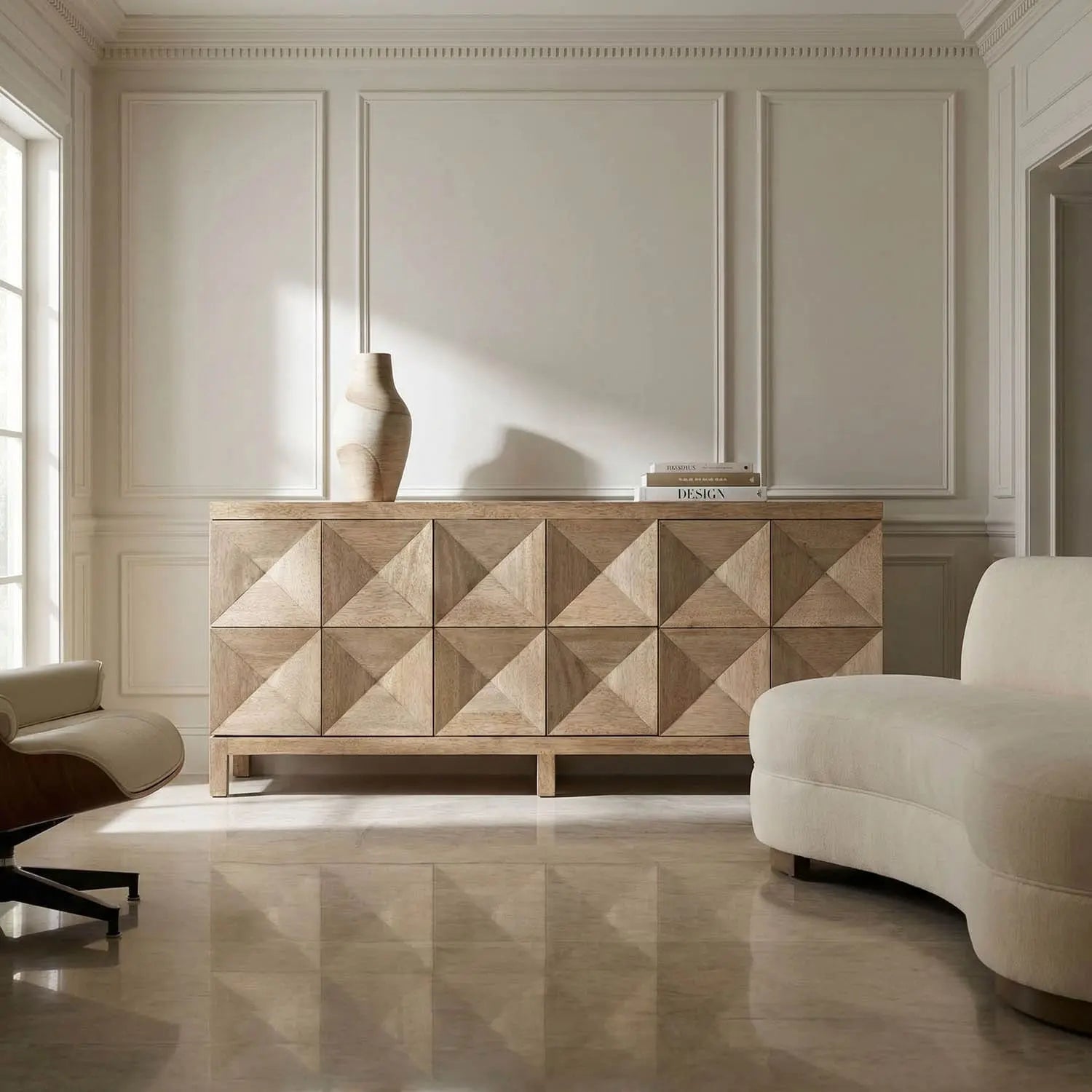 Noir Quadrant 3 Door Sideboard
