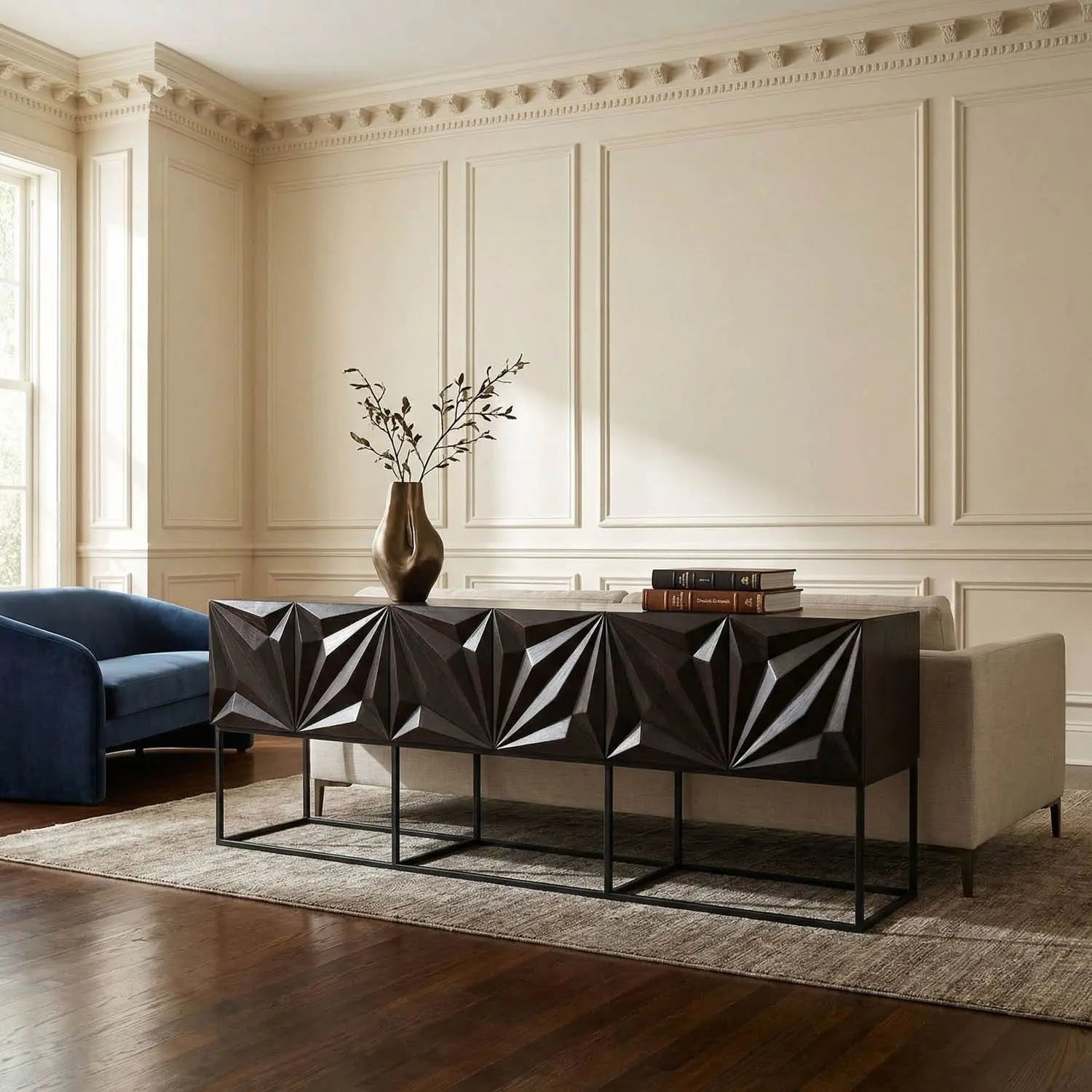 Noir Zurich Console In Ebony, Xl