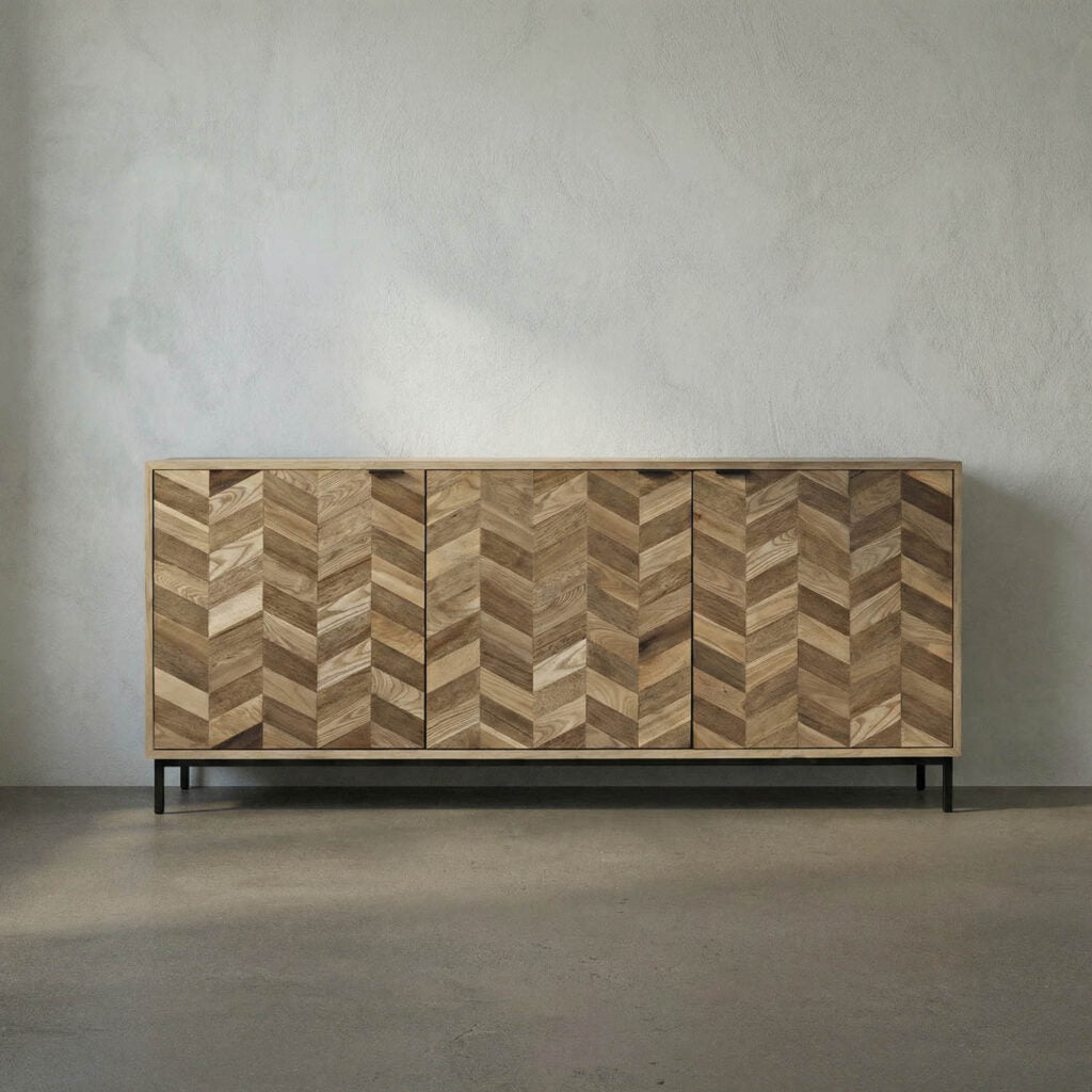 Noir Herringbone Sideboard