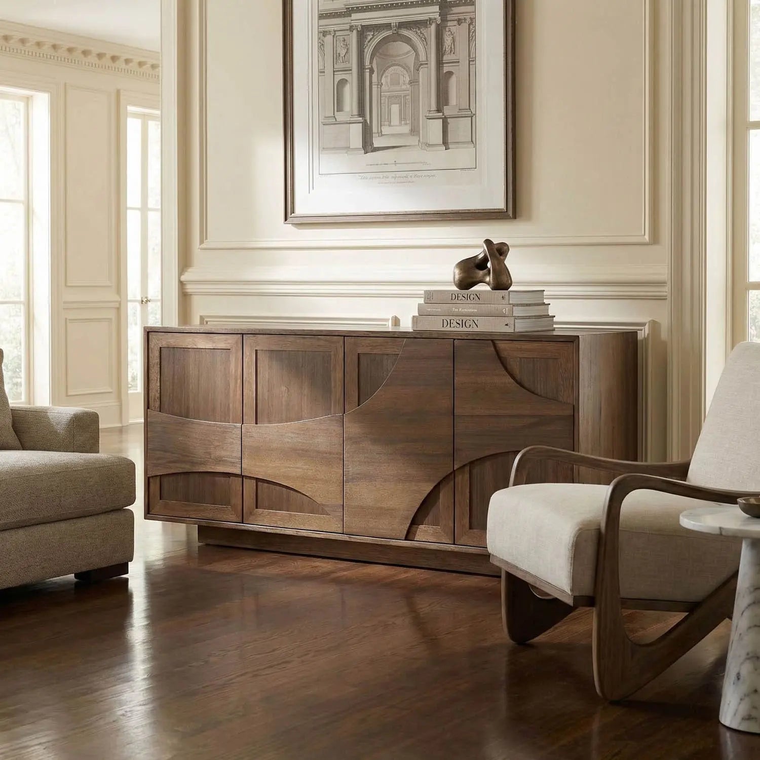 Noir Collage Sideboard, Dark Walnut
