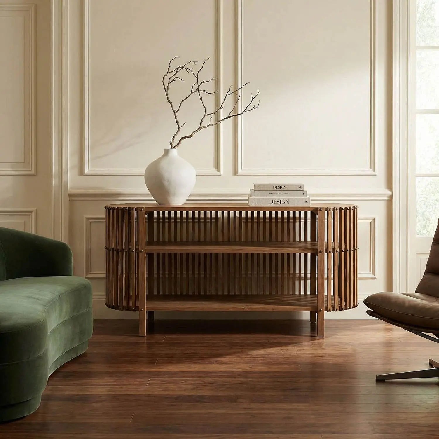 Noir Consuela Console, Teak
