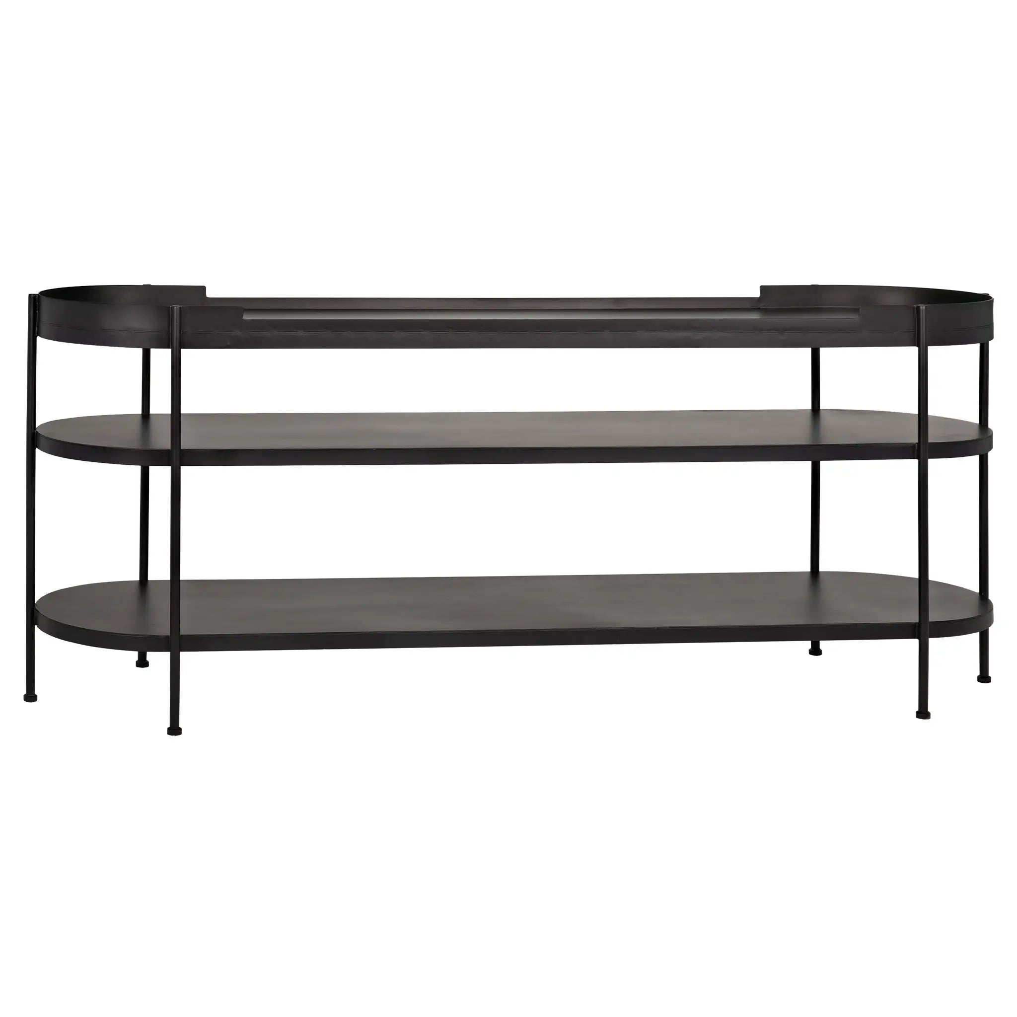 Noir Cassio Console, Black Steel