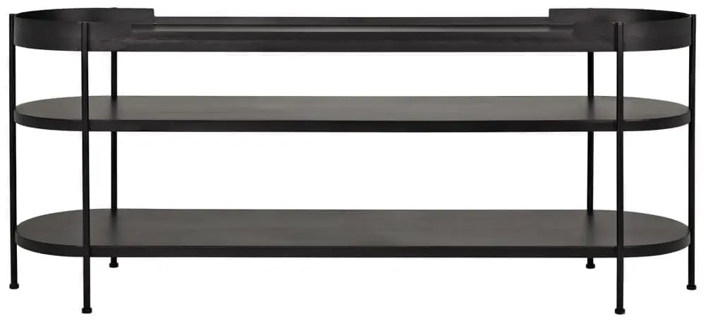 Noir Cassio Console, Black Steel