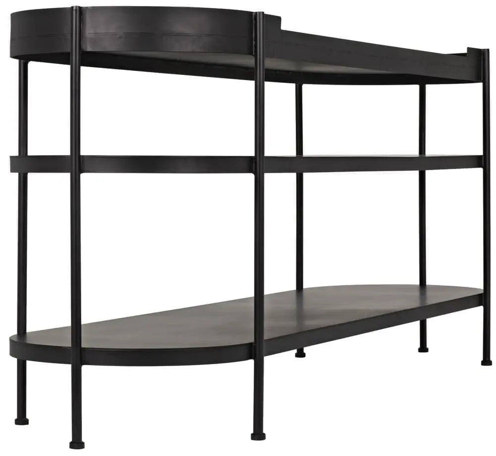 Noir Cassio Console, Black Steel