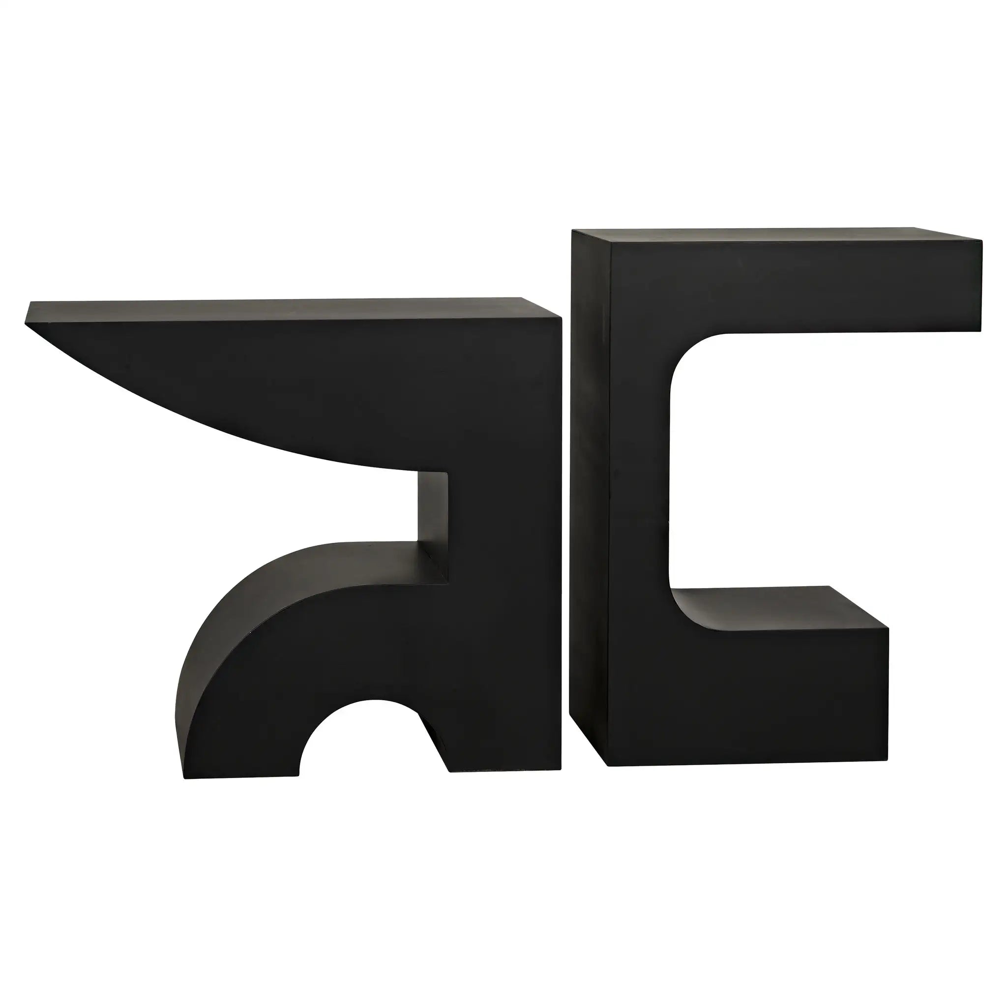 Noir Shiba Console, Black Steel