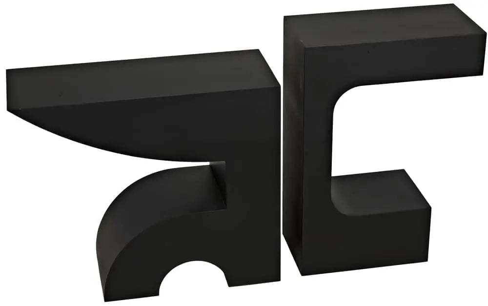 Noir Shiba Console, Black Steel