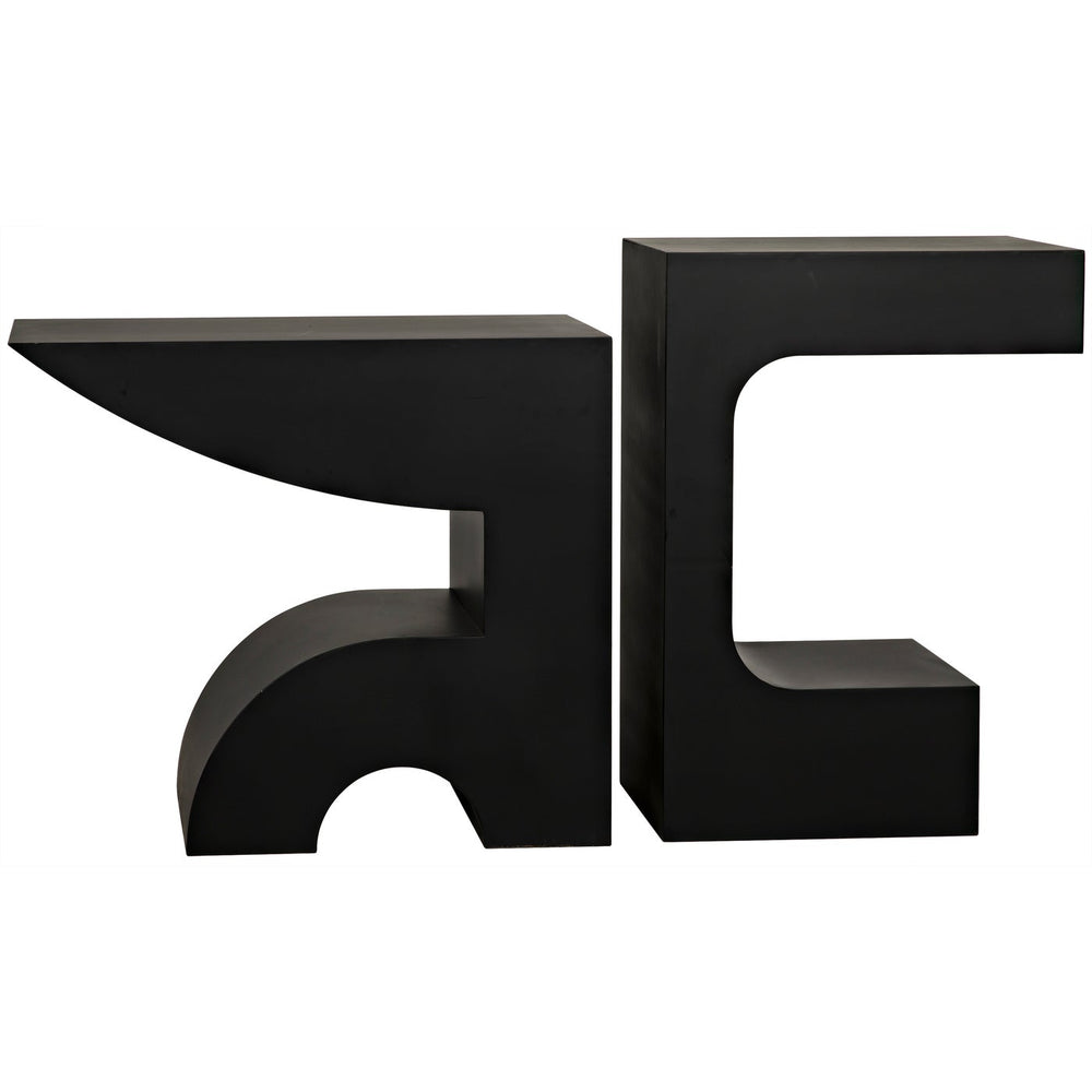 Noir Shiba Console, Black Steel