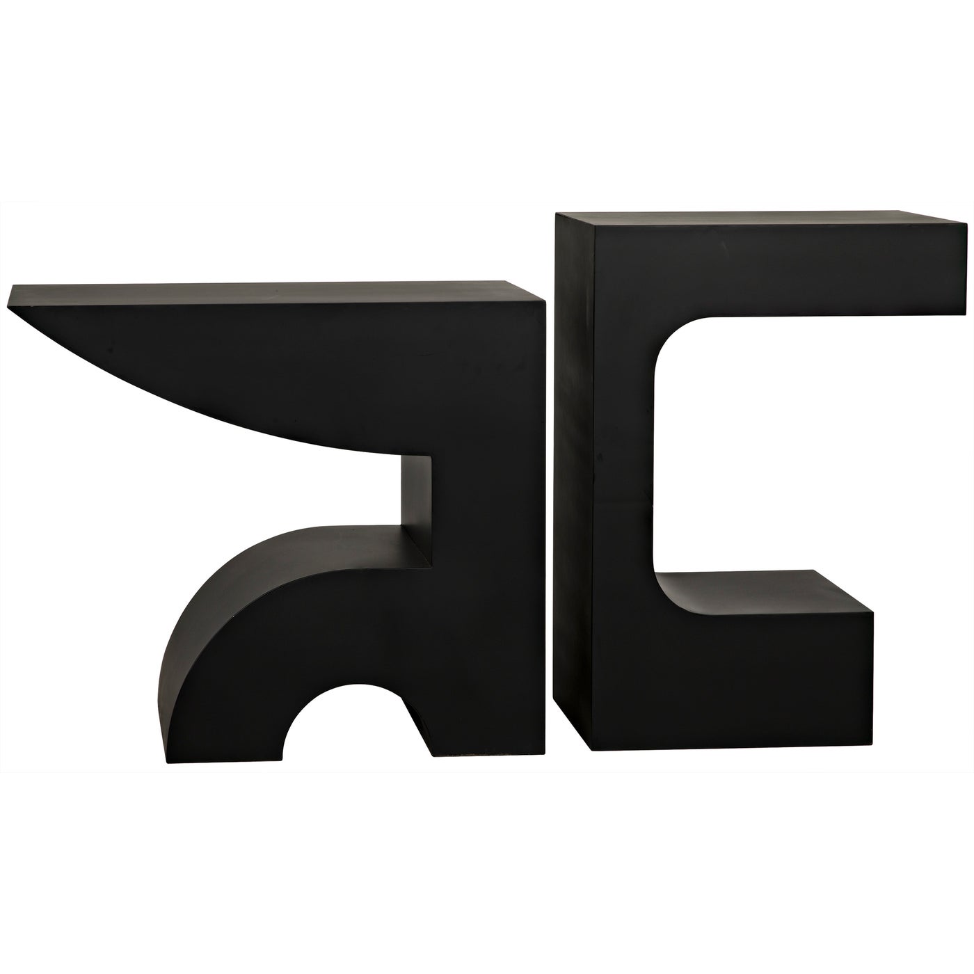 Noir Shiba Console, Black Steel