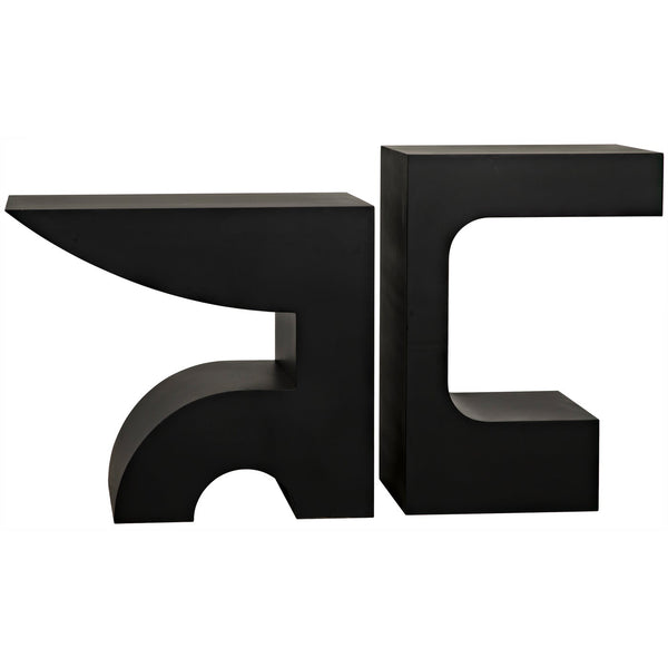 Noir Shiba Console, Black Steel