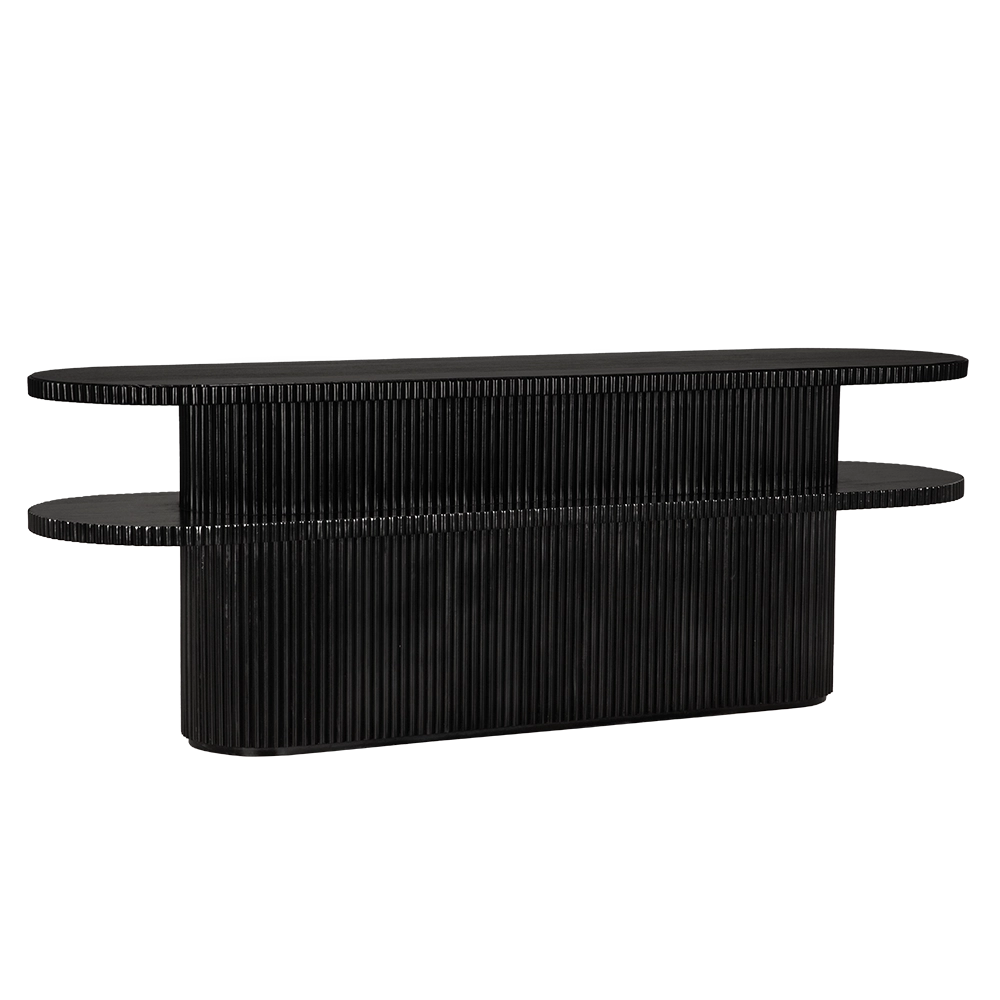 Noir Parker Console, Hand Rubbed Black