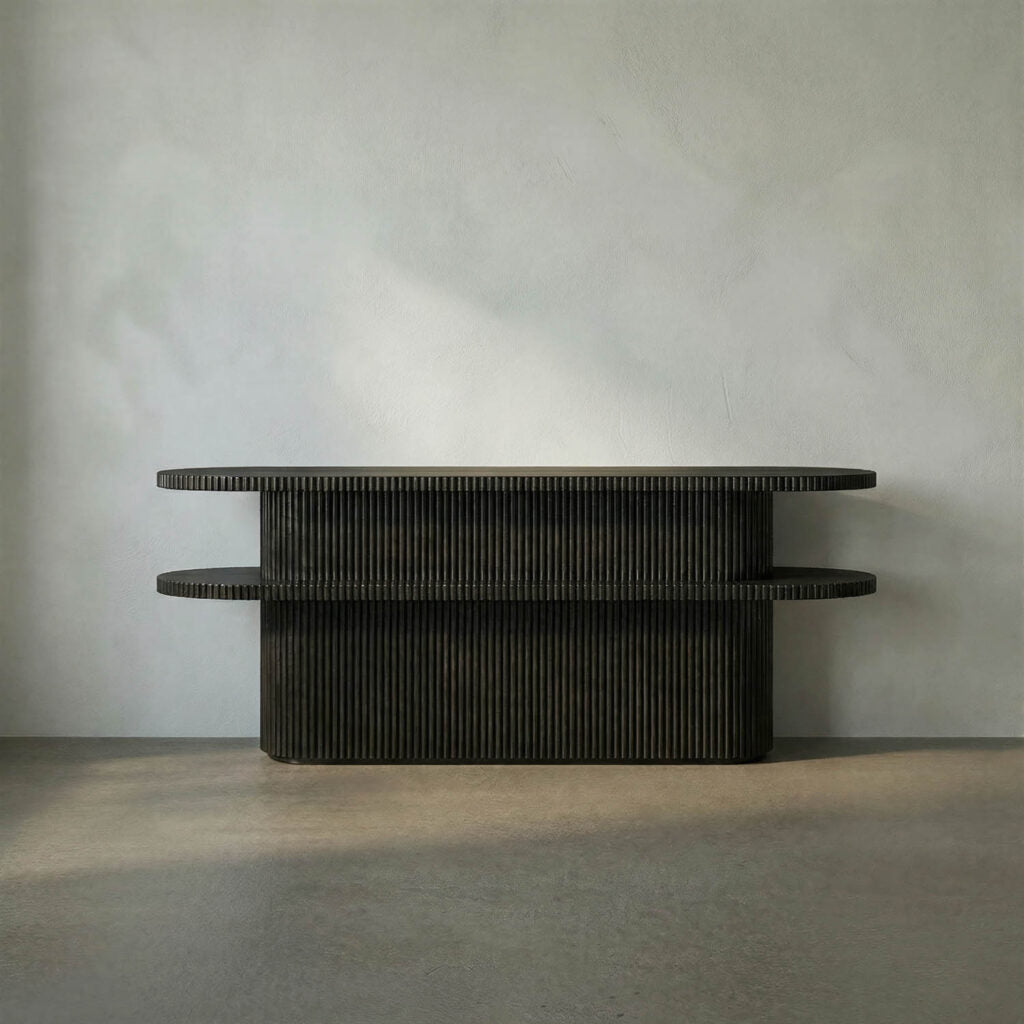 Noir Parker Console, Hand Rubbed Black