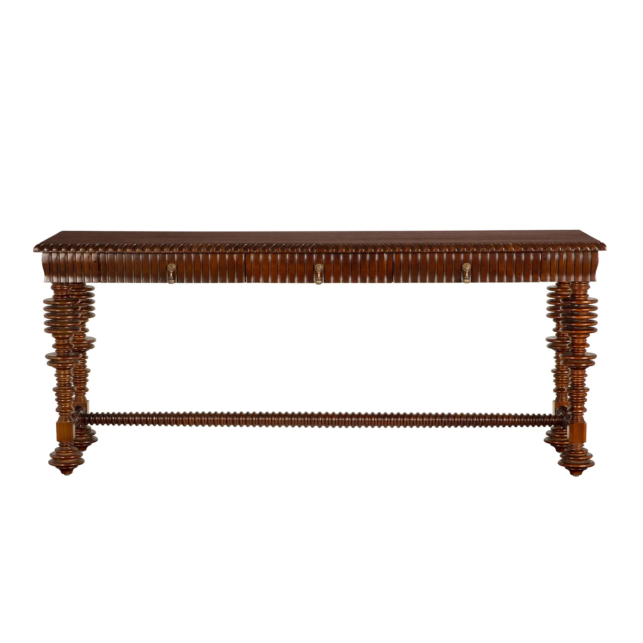 Noir Portuguese Console, Hand Rubbed Brown
