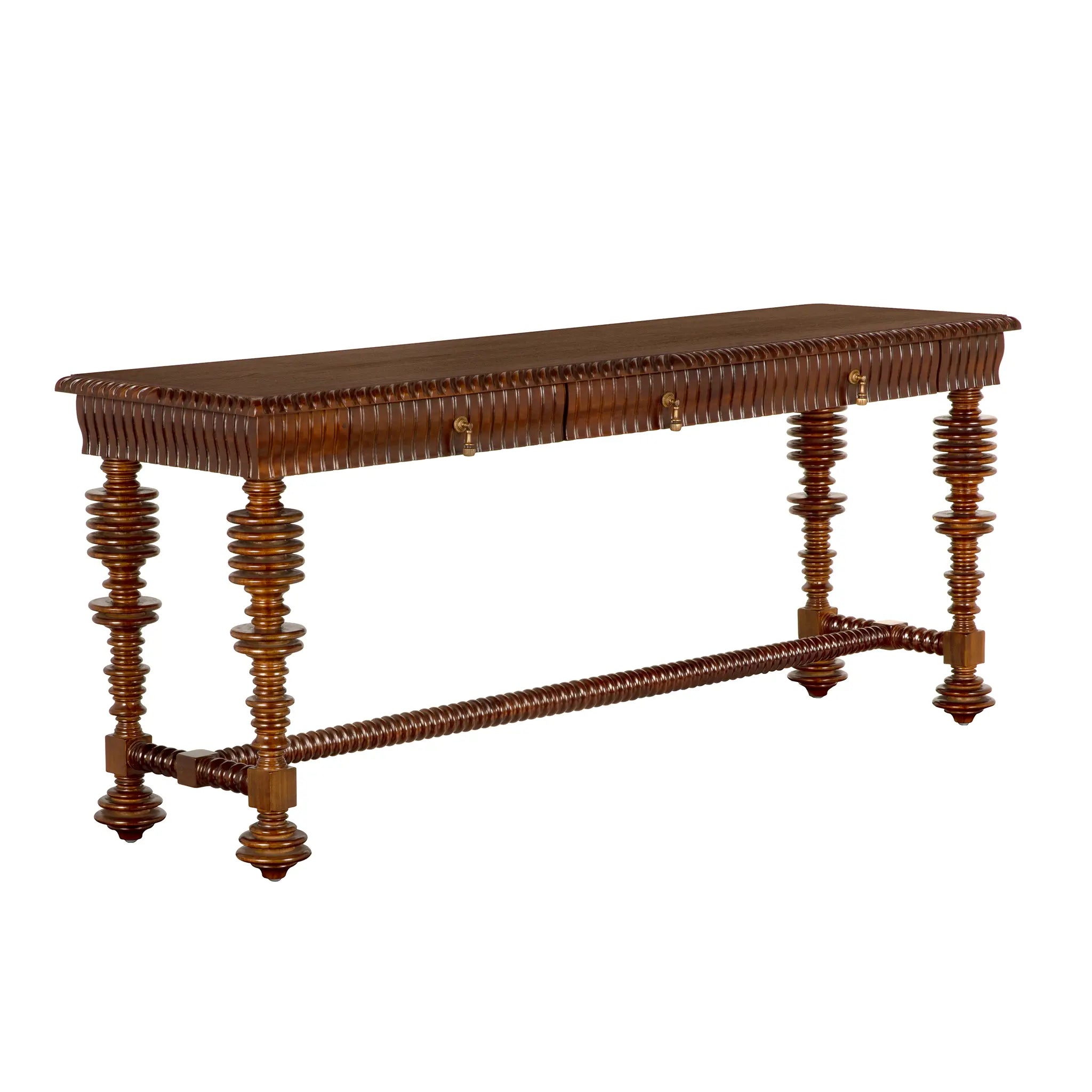 Noir Portuguese Console, Hand Rubbed Brown