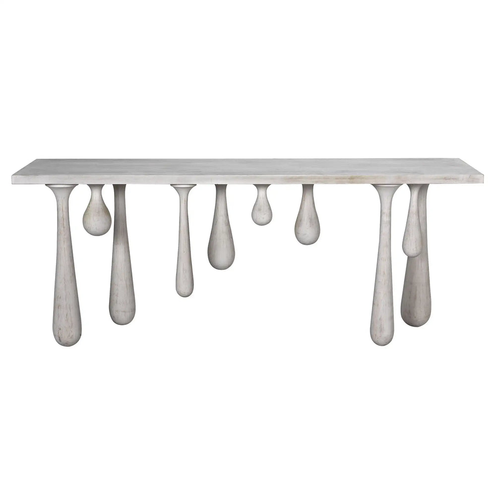 Noir Drop Console, White Wash