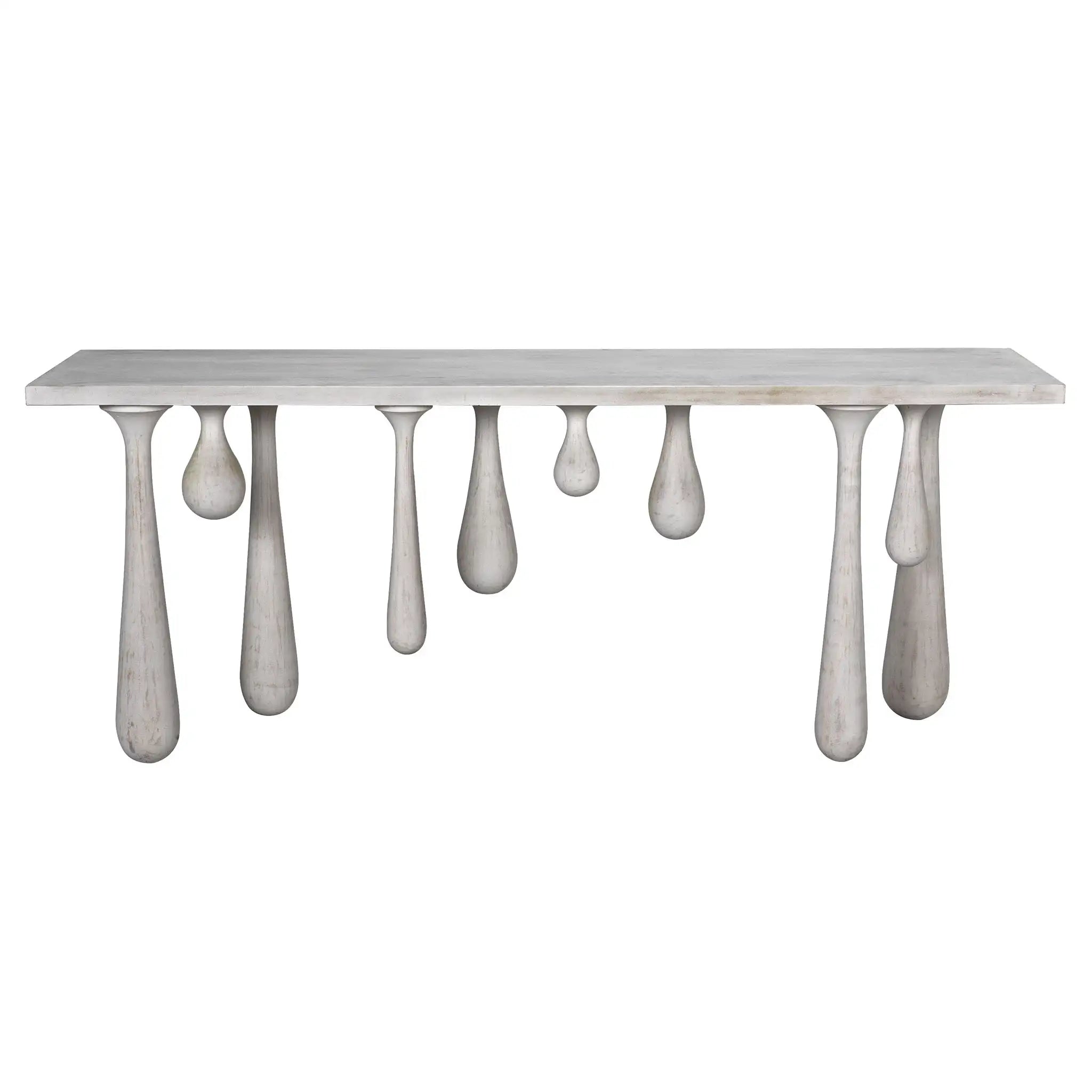 Noir Drop Console, White Wash