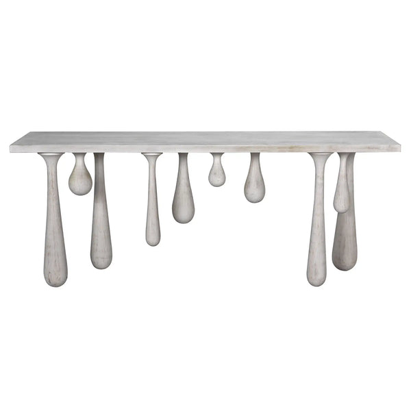 Noir Drop Console, White Wash