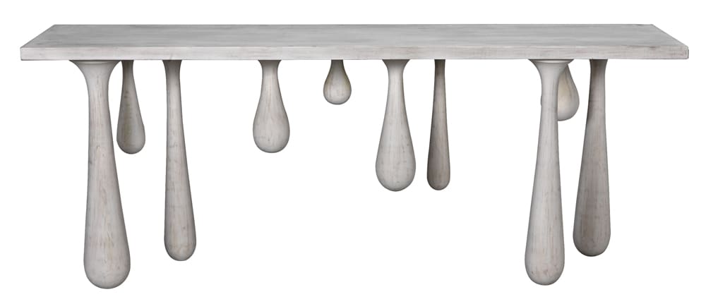 Noir Drop Console, White Wash