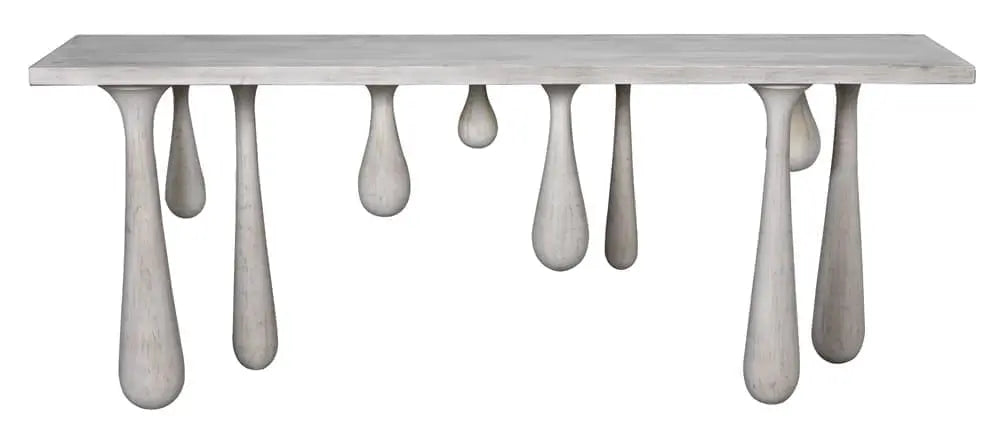 Noir Drop Console, White Wash