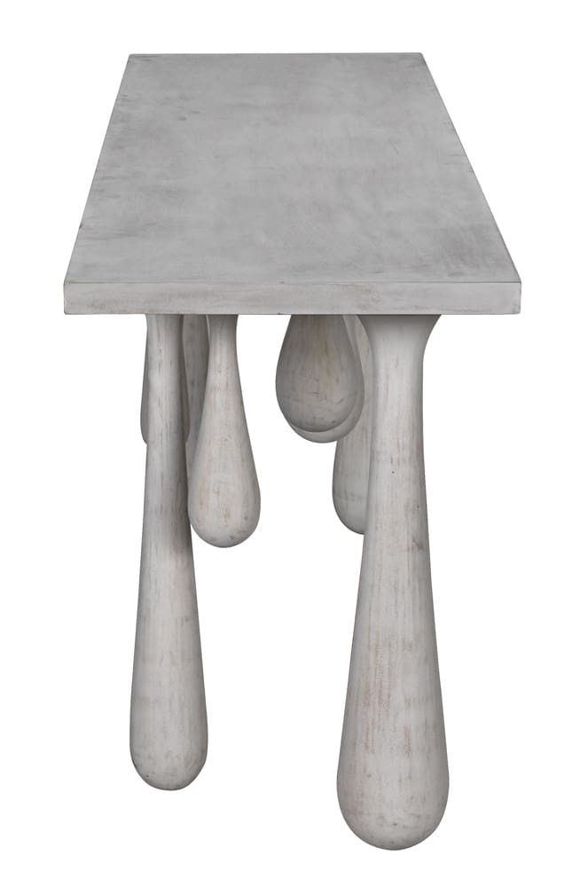 Noir Drop Console, White Wash