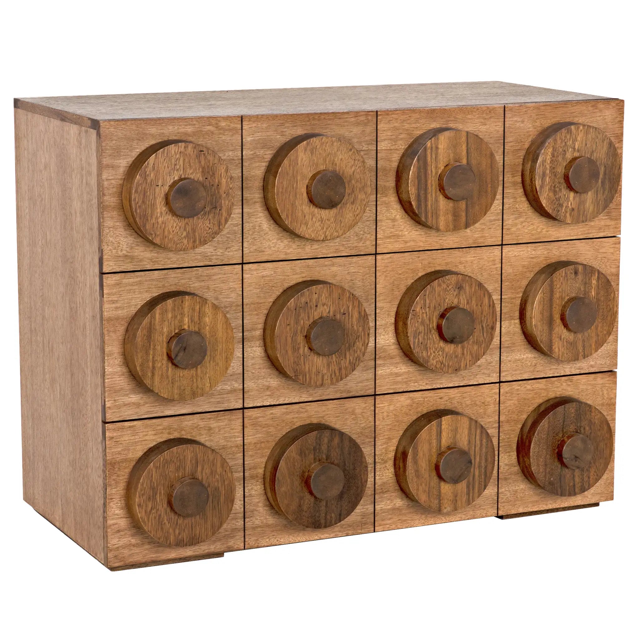 Noir Lego Sideboard With 3 Drawers, Dark Walnut