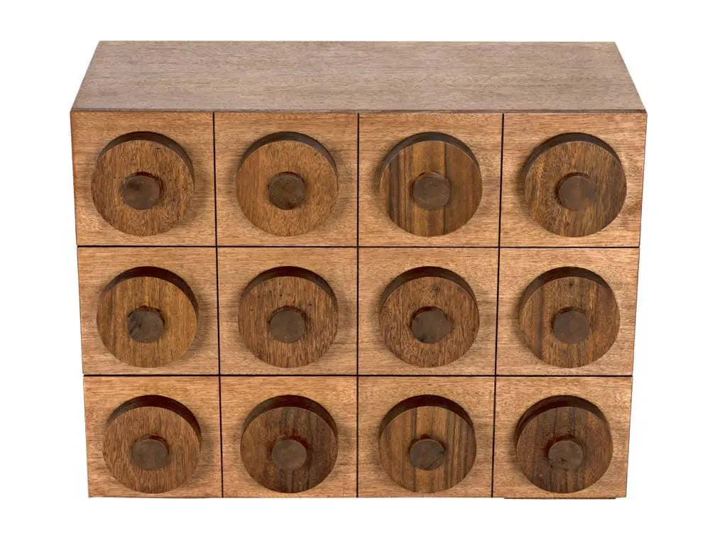 Noir Lego Sideboard With 3 Drawers, Dark Walnut