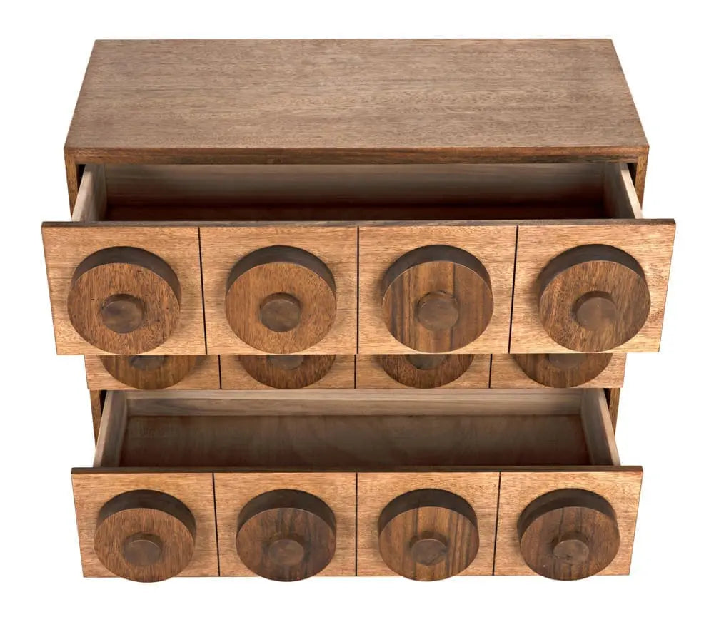 Noir Lego Sideboard With 3 Drawers, Dark Walnut