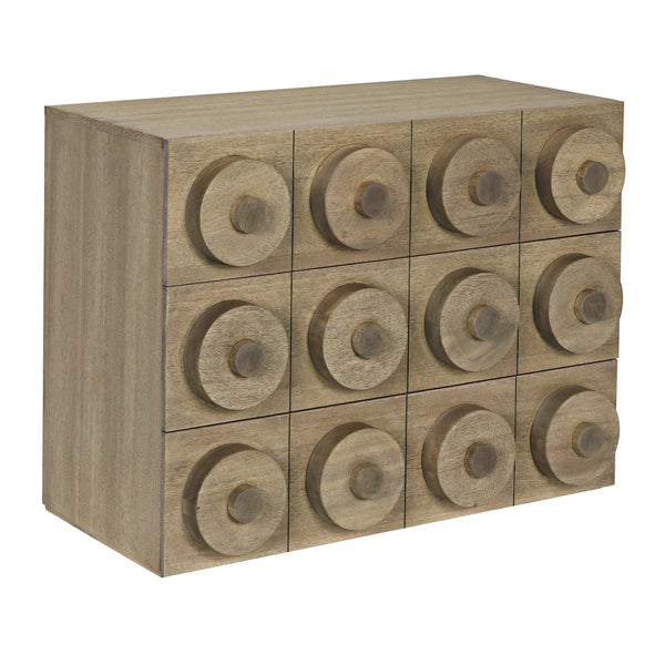 Noir Lego Sideboard With 3 Drawers, Washed Walnut